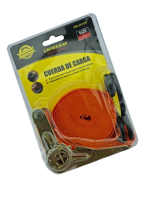 Eslinga Cinta Amarre Con Ratchet 1 PulGx15 Ft Crow-1