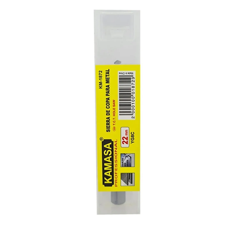 Broca Copa Tct Punta Carburo P/ Metal 22mm Km1872-1