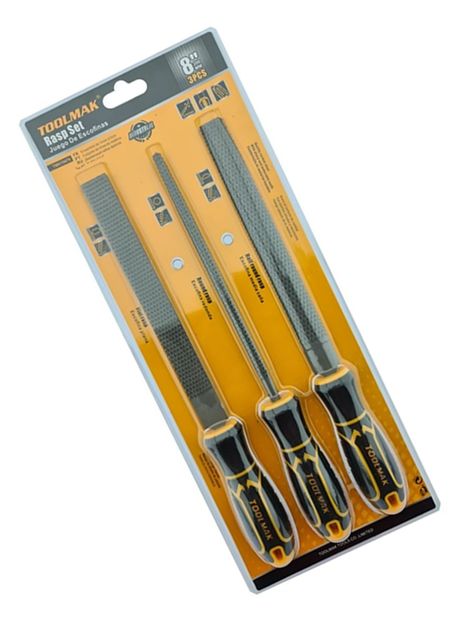 Limas Escofinas P/ Madera 8 Pulgada 3 Pcs Tmk19476-1