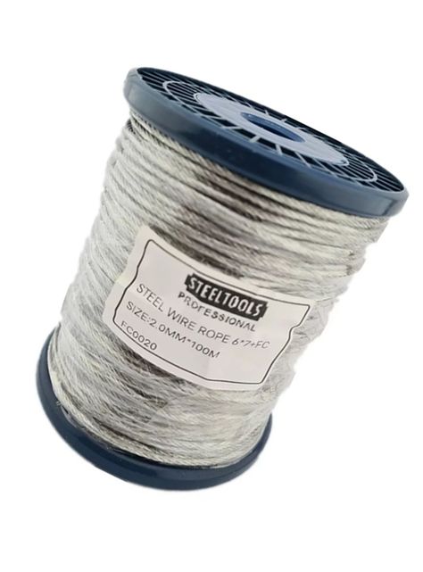 Piola Cable Acero 2.0 Mm Rollo 100 Mts Galvanizado-2