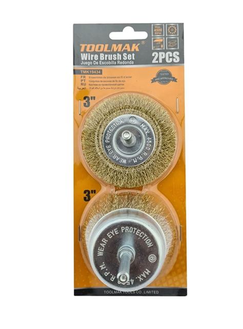 Juego De Escobillas Redondas 2 Piezas Tmk19434-2