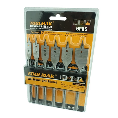 Set De Mecha Madera Para Taladro 6 Piezas Tmk19142-1