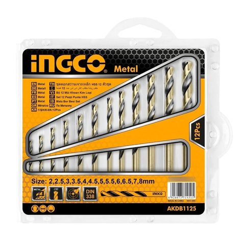 Set De Broca Para Metal 12 Piezas Ingco Akdb1125-0