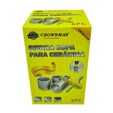 Juego Broca Sierra Copa Diamantada 6 Piezas Crow-1