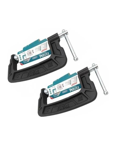 Pack 2 Prensa Tipo C 5 Pulgadas (125mm) Total-0