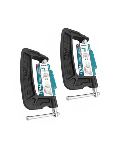 Pack 2 Prensa Tipo C 5 Pulgadas (125mm) Total-2
