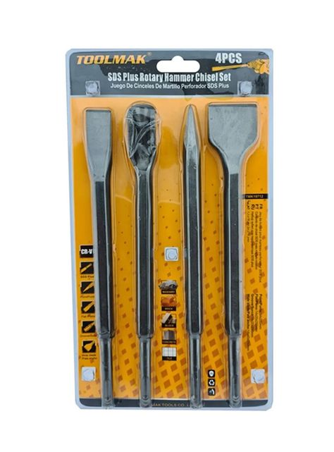 Set De Broca Para Rotomartillo Sds Plus 4 Pcs Tmk-0