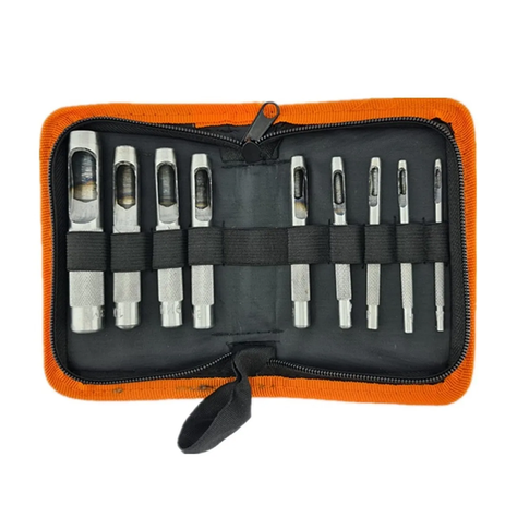 Kit Set Juego Sacabocado De Impacto 9 Pcs Tmk19711-0