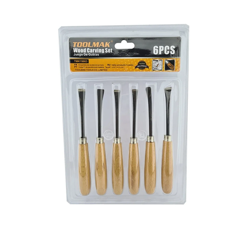 Juego De Cinceles Para Tallar Madera Gubia 6 Piezas Toolmak-0