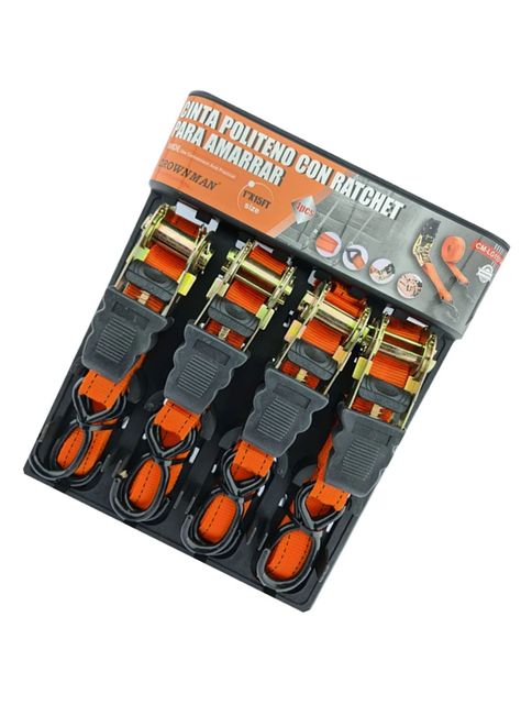 Set Eslinga Cinta Amarre Ratchet 1 Pulgx15 Ft Crow-2