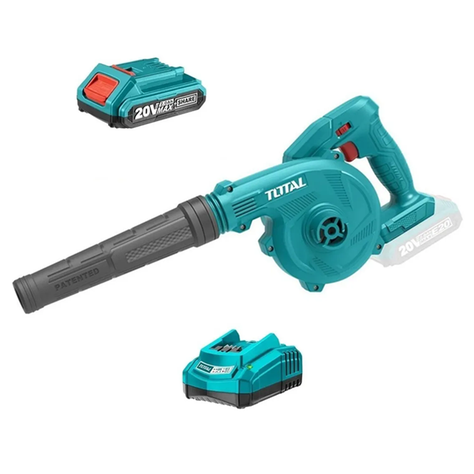 Soplador Inalambrico 20v + Bateria + Cargador Total Tabli20018-0