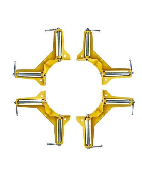 Pack 4 Prensa Esquina Esquinera Para Madera Toolmak Tmk19212-1