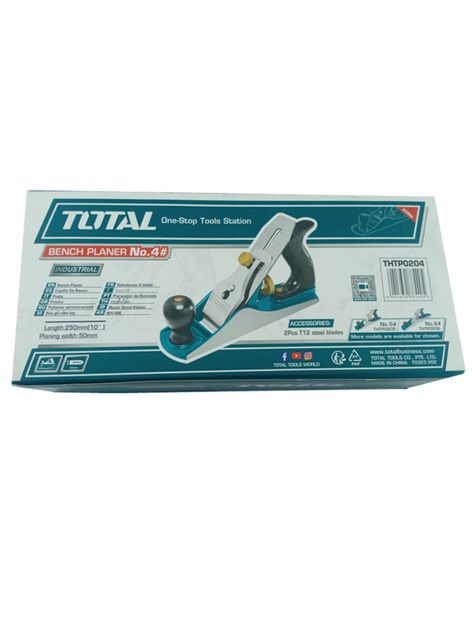 Cepillo Carpintero Manual N° 4 Para Madera Total Thtp0204-2