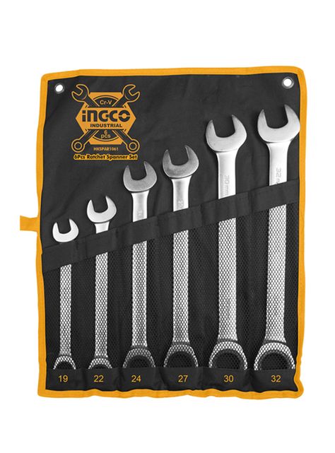 Set Llaves Punta Corona 6 Piezas 19-32mm Ingco Hkspar1061-0