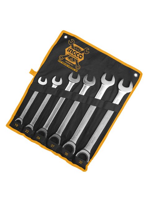 Set Llaves Punta Corona 6 Piezas 19-32mm Ingco Hkspar1061-2