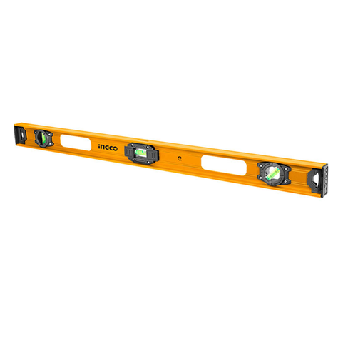 Nivel Aluminio Con Iman 3 Burbujas 80cm Ingco Hsl28080-0