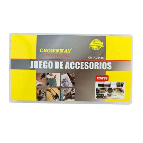 Kit Set Jgo De Acc. Para Minitorno Tipo Dremel 125pcs Crownman Cmad1125-1