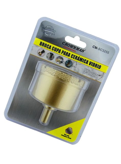 Broca Copa Diamantada Ceramica Marmol 55mm Crow-2