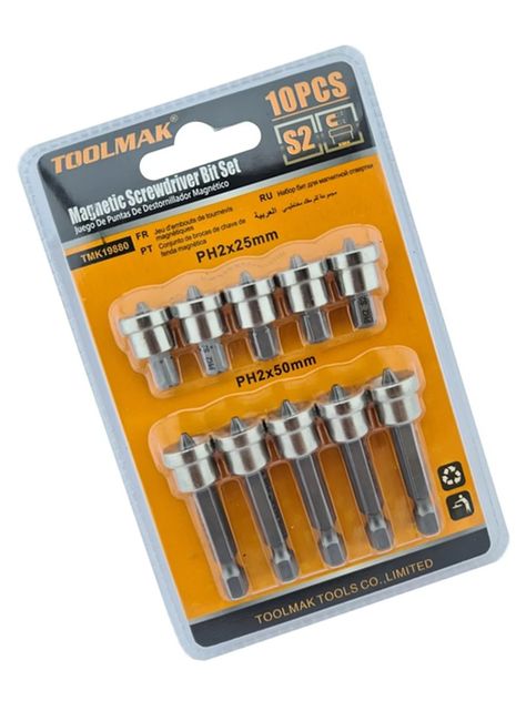 Punta Phillips Tope Hex S2 Ph2 10pc Magnetico Tmk-1