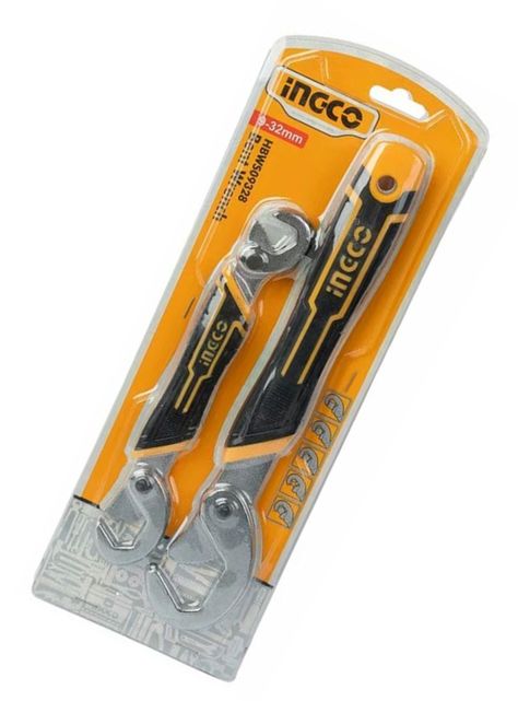Llaves Tuerca Ajustables Universales 9-32mm Ingco Hbws09328-2