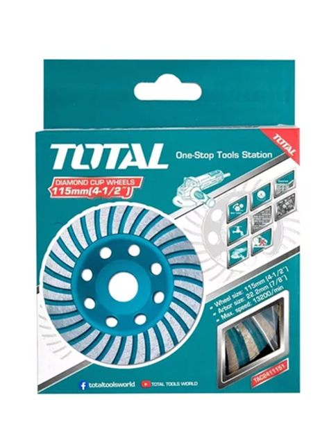Disco Copa Diamantado Turbo 4 1/2 115mm Total-1