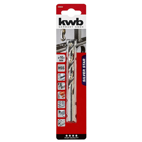 Broca Para Metal Hss 10.0mm Kwb 206600-0