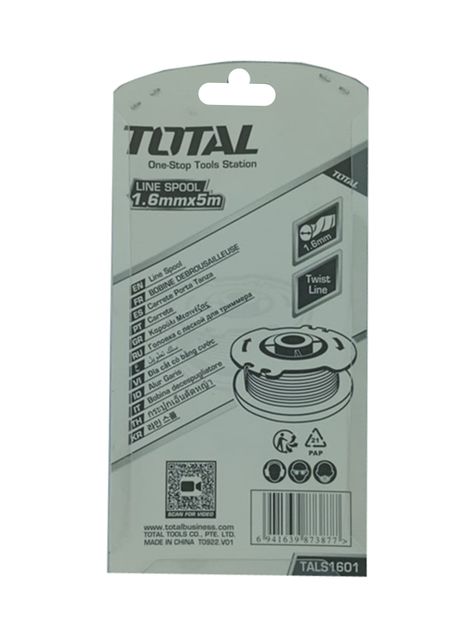 Hilo Nylon P/ Orilladora Pasto 1.6mm X 5 Mts 2 Unds Total-1