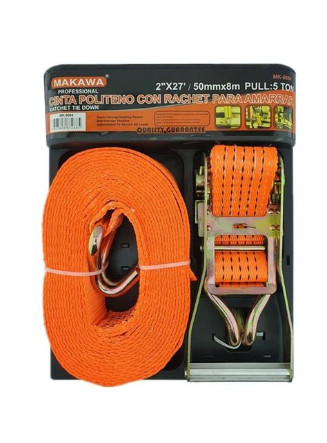 Eslinga Cinta Amarre Con Ratchet 2 Pulg X 27 Ft Mk-0