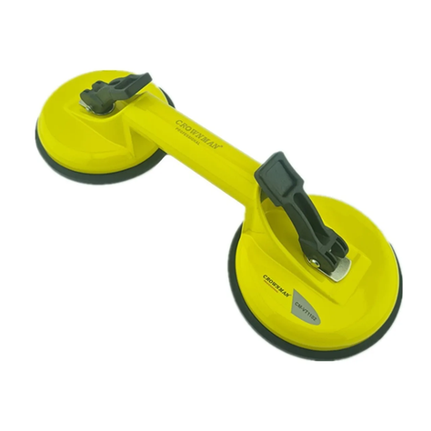 Ventosa Doble Para Vidrio 70 Kg Crownman Cmvt1102-0