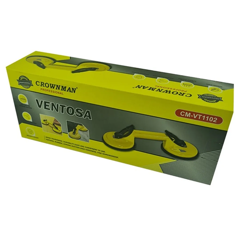 Ventosa Doble Para Vidrio 70 Kg Crownman Cmvt1102-2