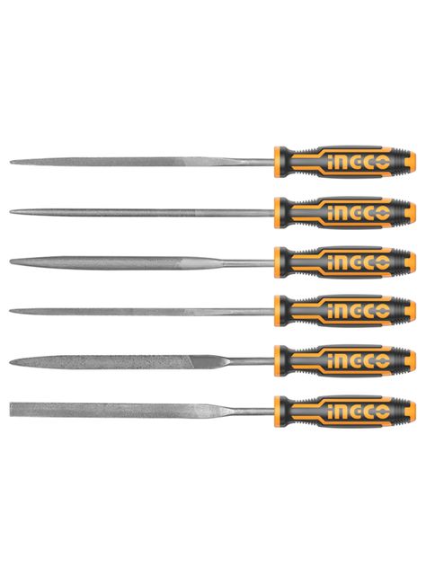 Kit Set Juego De Mini Limas 6 Piezas 3mm X 140mm Ingco-1