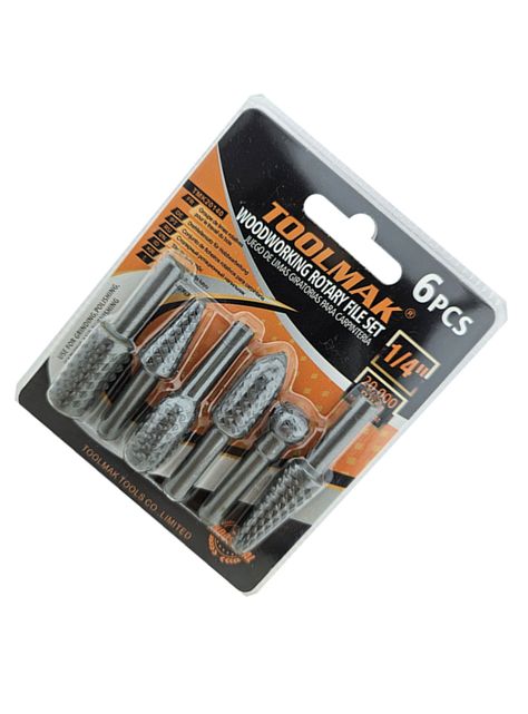 Limas Rotativas Broca P/ Carpintería 6 Piezas Toolmak  -2