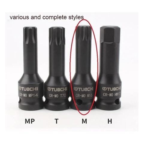 Set Juego Dados Impacto Torx 1/2 6 Piezas C3258-2