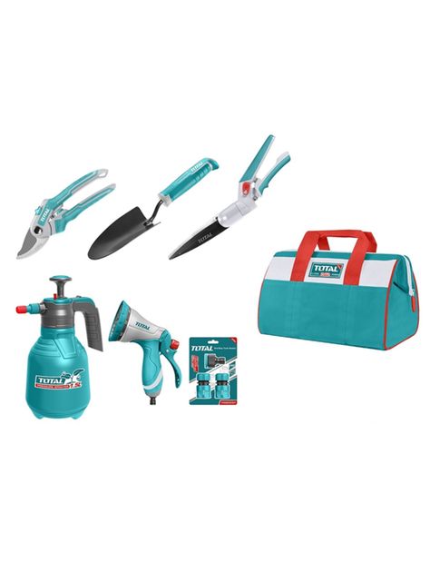 Kit Juego Herramientas De Jardín 7 Piezas Total Tos23048-0