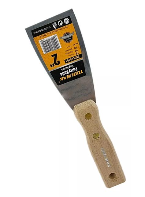 Espatula Recta Mango De Madera 2 Pulgadas Toolmak Tmk19101-0