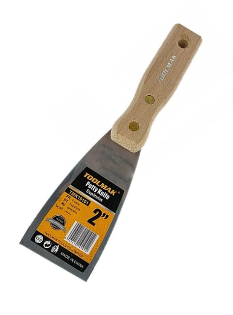 Espatula Recta Mango De Madera 2 Pulgadas Toolmak Tmk19101-2