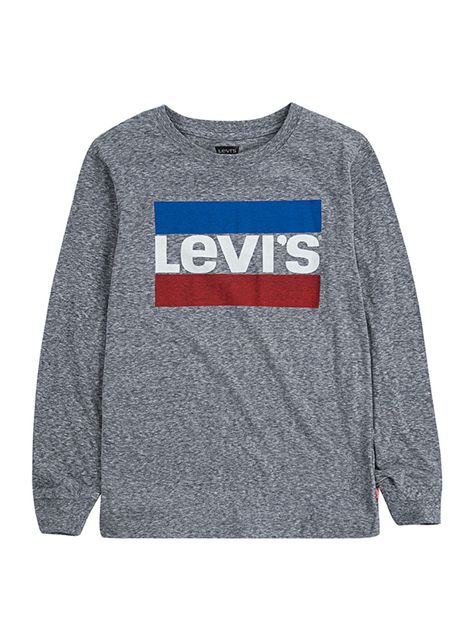Polera Niño ML Sportwear Gris Levis-0
