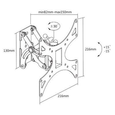 Soporte para tv de 23 a 42 pulgadas dinon 2305-1