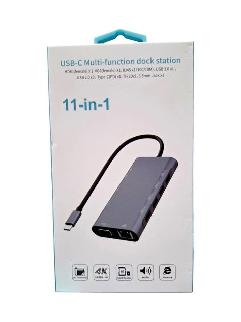 Adaptador MultiFunción Portátil 11 en 1 Docking station USB-C 9591A-1