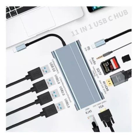Adaptador MultiFunción Portátil 11 en 1 Docking station USB-C 9591A-4