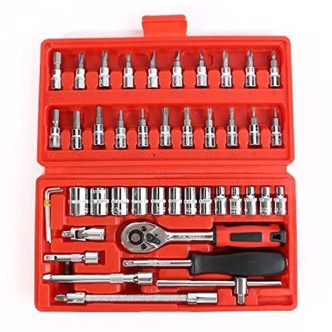 Set de Dados 1/4" 46 Piezas + Chicharra-0