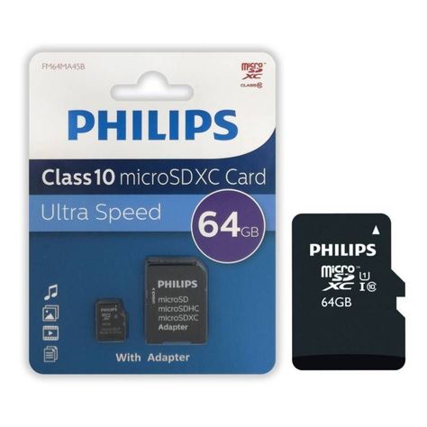 MICROSD 64GB PHILIPS CLASS 10-0