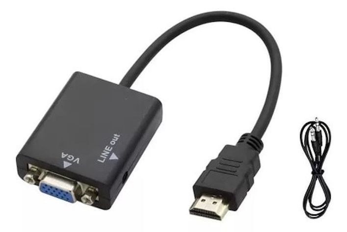 Adaptador HDMI Macho a VGA Hembra - Fácil Conexión-0