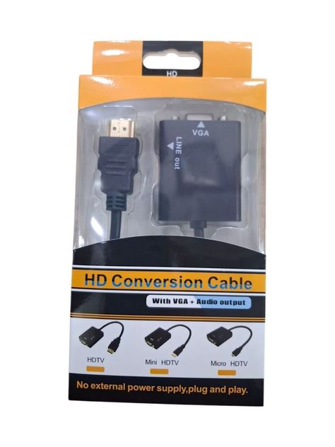 Adaptador HDMI Macho a VGA Hembra - Fácil Conexión-4