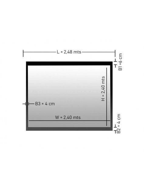 Telon Mural 2.40mx2.40m 1:1 para proyector Epson L200sw-1