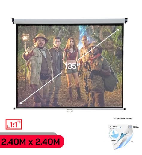 Telon Mural 2.40mx2.40m 1:1 para proyector Epson tw9400-2
