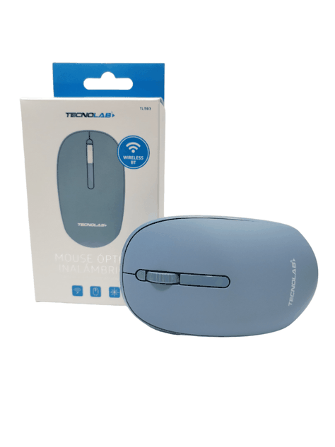 MOUSE INALAMBRICO + 2.4ghz TECNOLAB 1000 DPI 3 BOTONES BLUE TL583BL-1