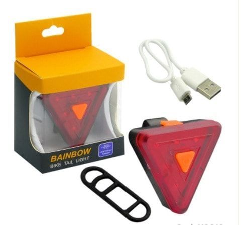 LUZ TRASERA LED TRIANGULAR PARA BICICLETA USB RECARGABLE-1