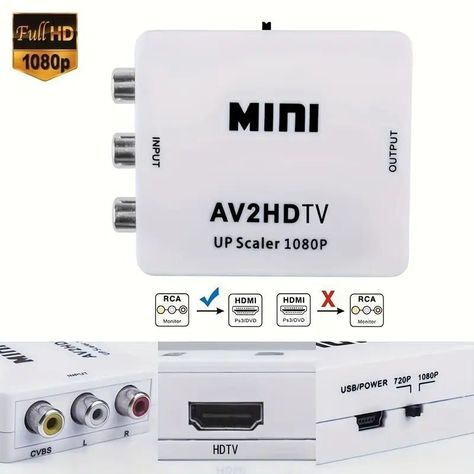 Convertidor RCA a HDMI: Ideal para Consolas Retro-7