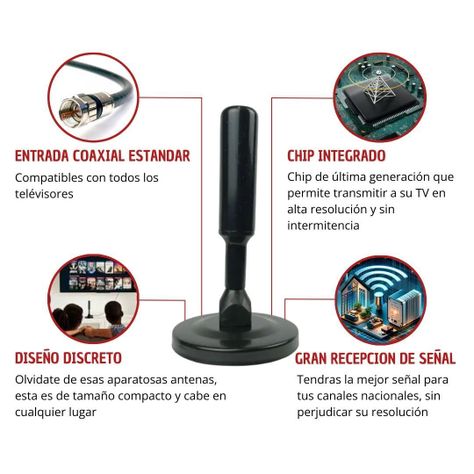 Antena TV Digital - Cable Coaxial Cobre 5 metros-1